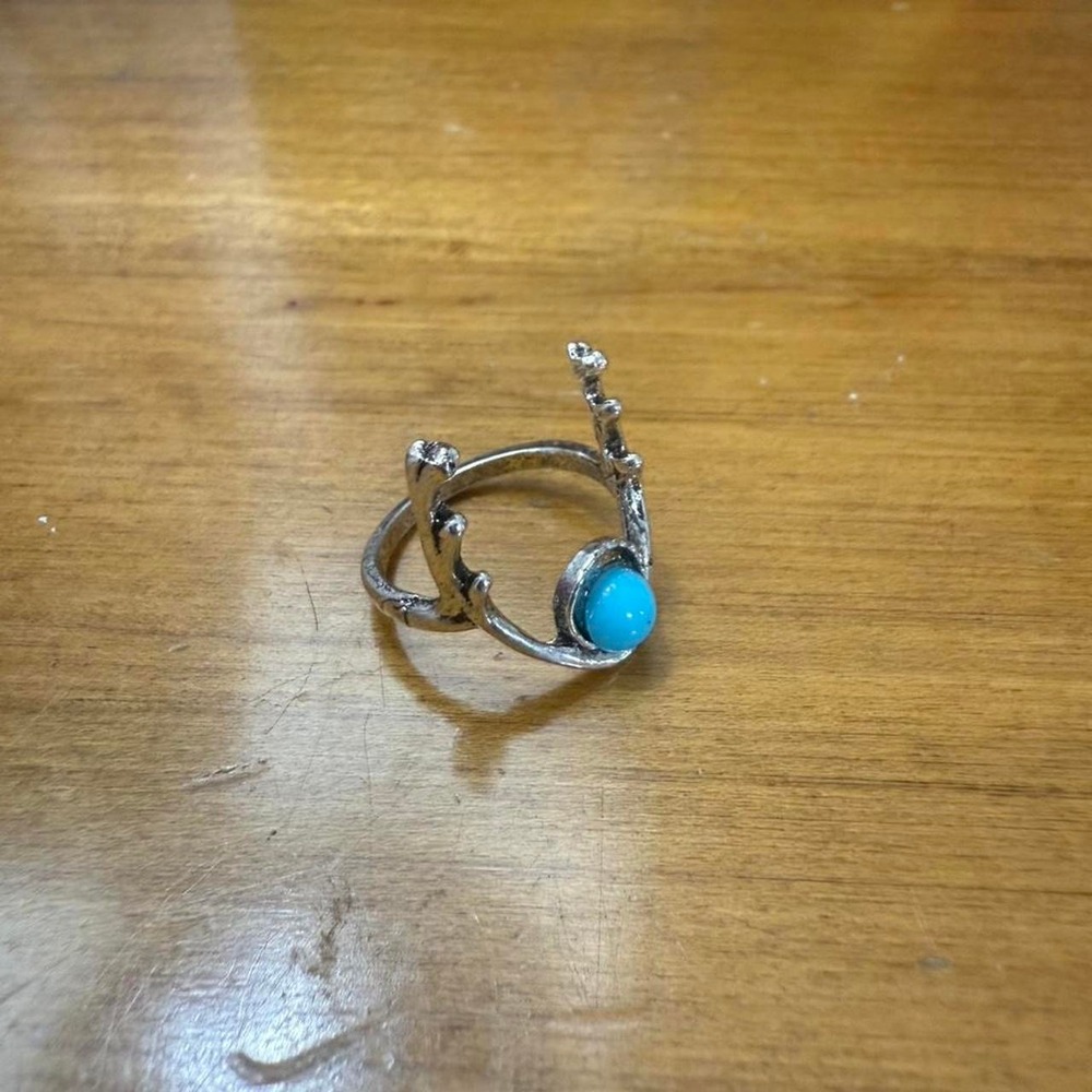 Silver turquoise‎ ring
